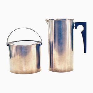 Cylinda Karaffe & Eiskübel von Arne Jacobsen für Stelton, 1970er, 2er Set