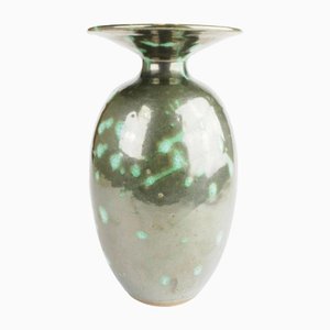 Grüne Vase aus Glas