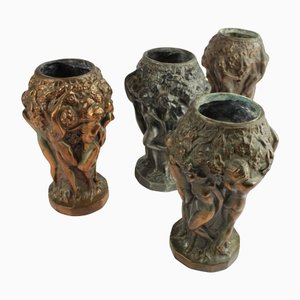 Art Nouveau Style Vases, Set of 4