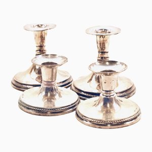 Silver Candleholders from TESI Sweden, Set of 4
