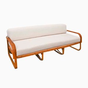 Dedar Fabric Bamboo Sofa, 1970s