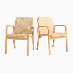 Model 45 Lounge Chairs by Alvar Aalto for Artek, Set of 2