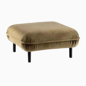 Grüner Velour Bean Pouf von Emko