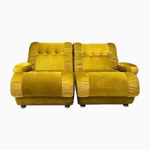 Vintage Modular T Seater Sofa Armchairs, 1980s, Set of 2