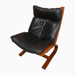 Leather Cantilever Armchair, 1960s
