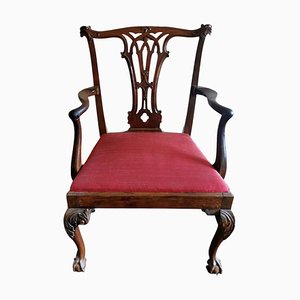 Chaise Style Chippendale Antique, Angleterre