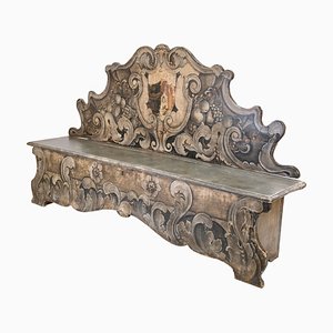 Baroque Style Hand Painted Bench, Set of 2