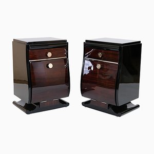 Art Deco French Bedside Tables, 1930s, Set of 2