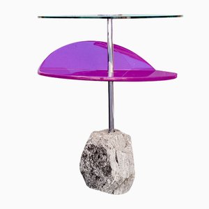 Italian Side Tables with Stone Base from Tasty, 1980s