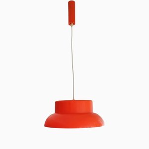 Mid-Century Modern Orange Hanging Lamp in Acrylic, 1960s