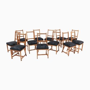 Arts & Crafts Chairs in Oak by Hendrik Petrus for the University of Leiden, Set of 12