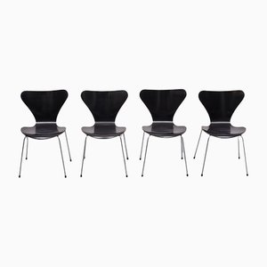 Vintage 3107 Butterfly Chairs by Arne Jacobsen for Fritz Hansen, Set of 4