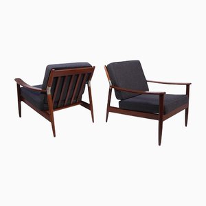 Mid-Century Danish Lounge Chairs, Set of 2