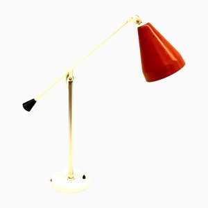 Red Table Lamp by Wim Rietveld for Gispen Panama, 1956