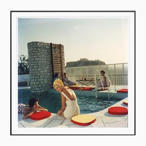 Slim Aarons, Penthouse Pool, 1961, Photographie Couleur