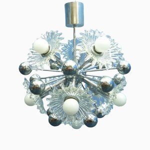 Mid-Century Chrome Sputnik Ceiling Lamp from Cosack, 1960s