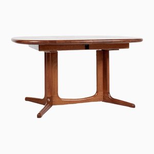 Mid-Century Danish Teak Extendable Oval Dining Table from Glostrup, 1960s