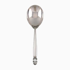 Large Acorn Serving Spoon in Sterling Silver from Georg Jensen