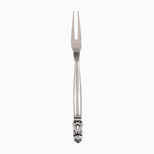 Tenedor para fiambre en forma de bellota de plata esterlina de Georg Jensen