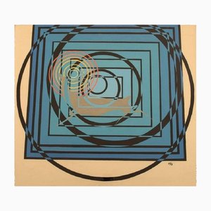 Cai, Composición abstracta, 1973, Tempera sobre papel