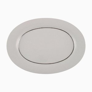 Modulation Serving Dish in Fluted Porcelain by Tapio Wirkkala for Rosenthal