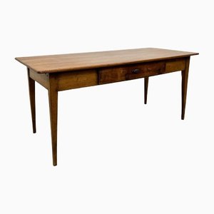 Antique French Dining Table in Oak and Pine