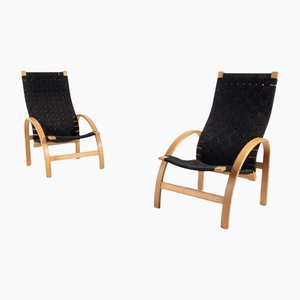 Danish Design Woven Lounge Chairs from Kvist Mobler, Set of 2