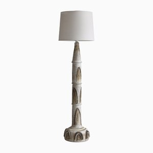 Modern Scandinavian Floor Lamp in Stoneware by Henri Keramik, 1960s