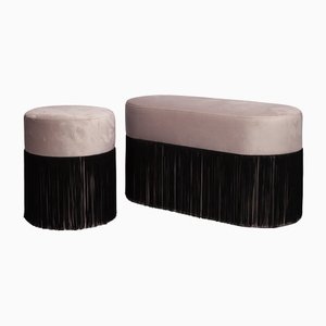 L and S Pill Poufs by Houtique, Set of 2