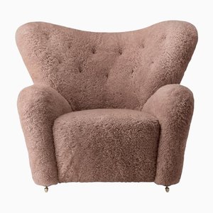 Sahara Sheepskin The Tired Man Lounge Chair from by Lassen