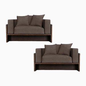 Brown Chaplin Armchair by Collector, Set of 2