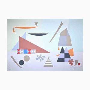 Otto Hofman, Abstract Composition, Original Screen Print, 1989