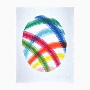 Piero Dorazio, Oval, Original Radierung, 1987