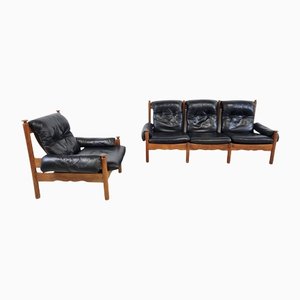 Set of Vintage Brutalist Sofas, 1970s