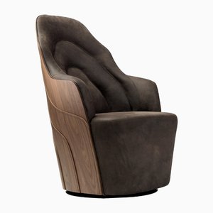 Brown Leather Couture Armchair by Färg & Blanche for Bd Barcelona
