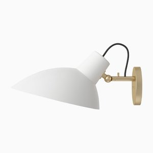 White and Brass Fifty Wall Light by Victorian Viganò for Astep