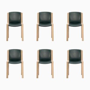 300 Stuhl aus Holz & Sørensen Leder von Karakter für Hille, 6er Set