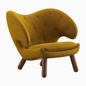 Pelican Stuhl aus Holz & Stoff von Finn Juhl für Design M