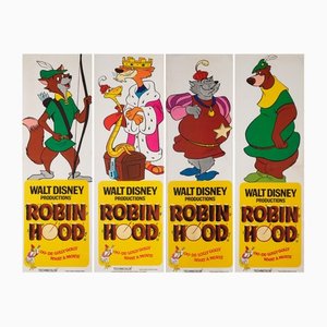 Póster de película de la película Robin Hood de Disney del Reino Unido, 1973