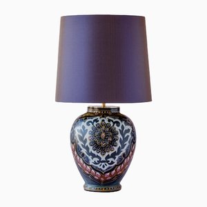 One-of-a-Kind Handcrafted Table Lamp from Vintage Plateelbakkerij Zuid-Holland Gouda Vase-Congola