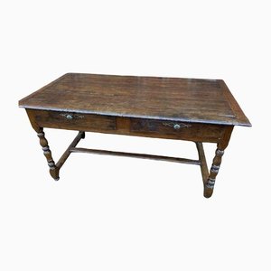 Antique English Queen Anne Oak Refectory Table, 1750s