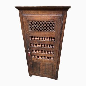 Antique French Oak and Fruitwood Housekeeper's Game Cupboard, 1830s