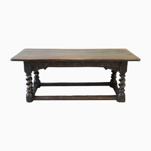 Antique Jacobean Oak Refectory Dining Table, 1620