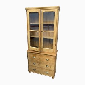 Antique French Glazed Pine Housekeeper’s Cupboard, 1870s