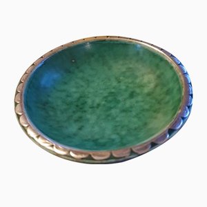 Handgemachte Vintage Argenta Schale aus glasierter Keramik von Wilhelm Kåge für Gustavsberg