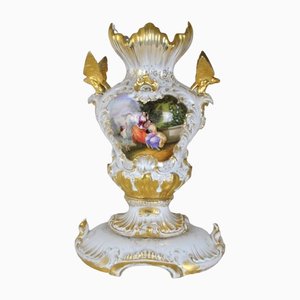 Grand Vase de Mariée en Porcelaine, Milieu du 19ème Siècle