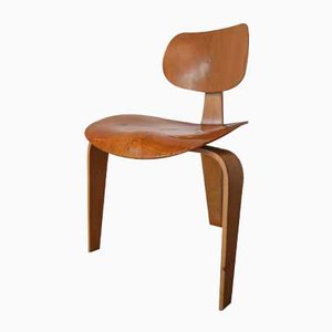 Silla alemana Honey de madera de Egon Eiermann para Wilde & Spieth, 1957