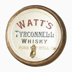 Specchio pubblicitario da whisky di Watts Tyrconnell, XX secolo