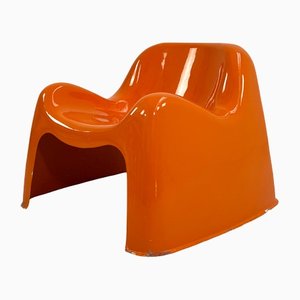 Orangefarbener Toga Stuhl von Sergio Mazza für Artemide, 1960er