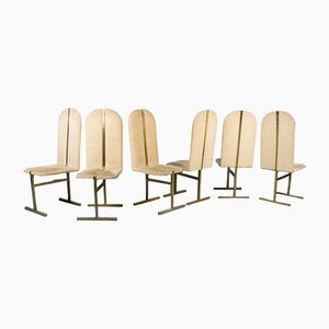 Vintage Stühle aus Metall mit Stoffbezug von Turri, 1970er, 6er Set
